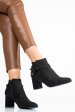 Botine negre suede obsd594