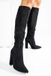 Cizme negre suede 5bs675